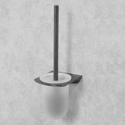 Щетка для унитаза Wiese подвесная, 11х35,1х12,6 см, черный с белым, K-8927