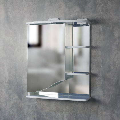 Шкаф-зеркало Onika Виола 60 белый, правый, с подсветкой