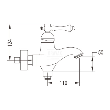 Смеситель для ванны, латунь R0102 Смеситель для ванны, латунь R0102