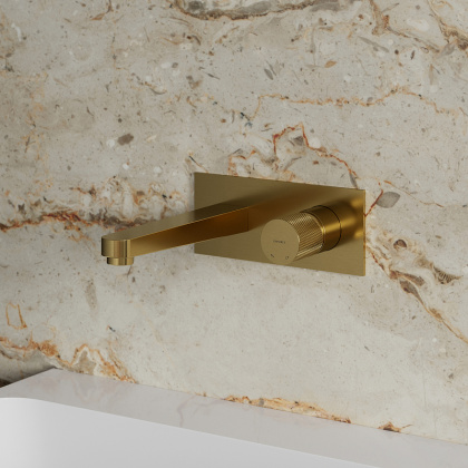 Смеситель для умывальника скрытого монтажа OMNIRES CONTOUR CT8015GLB (брашированное золото) Смеситель для умывальника скрытого монтажа OMNIRES CONTOUR CT8015GLB (брашированное золото)