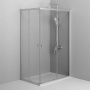 W87G-403-12080-MT Sunny Душевое ограждание прямоугольное, раздвижные двери 120x80 серебро,стекло прозрачное