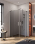 SLIDER-R-2-80/90-GRIGIO-NERO Душевой уголок