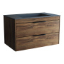 База под раковину Chiara 2D 800 подвесная, 2 выкатных ящика soft-close, С.Oak