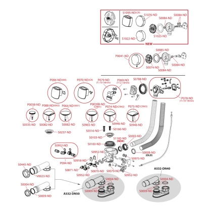 Сифон для гидромассажных ванн, хром