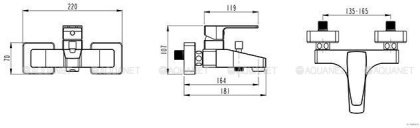Смеситель для ванны Vitra Q-Line (без аксессуаров) Смеситель для ванны Vitra Q-Line (без аксессуаров)