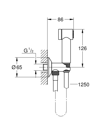 Гигиенический душ с угловым вентилем, 1 вид струи, GROHE Sena Trigger Spray 35, хром, (26332000) Гигиенический душ с угловым вентилем, 1 вид струи, GROHE Sena Trigger Spray 35, хром, (26332000)