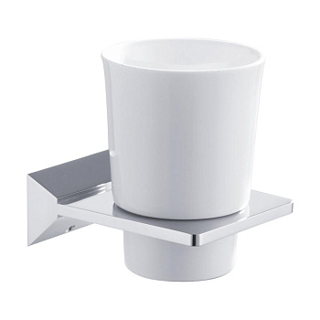 Стакан с керамическим держателем, RG1612 Rose, Хром