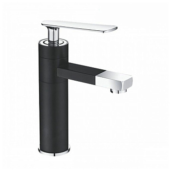 Смеситель для раковины латунь, черный S6601H