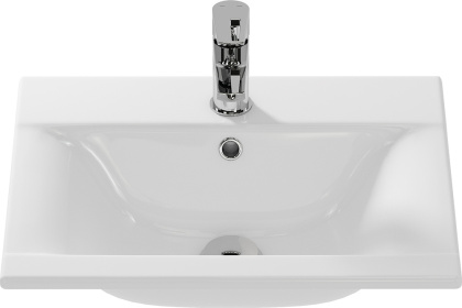 Тонкая раковина Ontario с отверстием под смеситель, размером 50 см