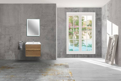 База под раковину Gio 600 подвесная, 2 выкатных ящика soft-close, T.Oak