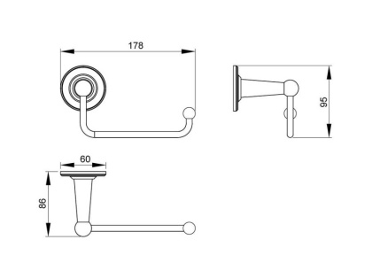 Бумагодержатель Timo Nelson 160041/02 antique