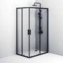 W93G-404-120280-BT Gem S Twin Slide 120x80. Душевое ограждение,120x80, профиль Черный мат., стекло п