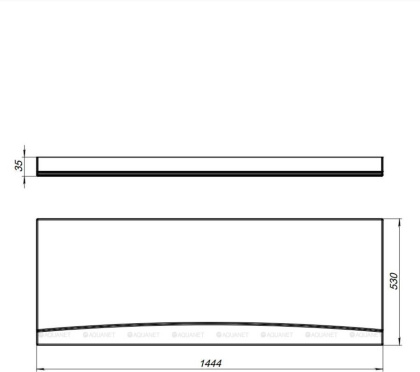 Фронтальный экран Aquanet NIo 145
