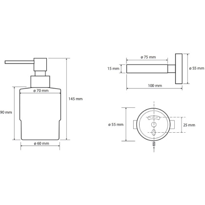 Дозатор для жидкого мыла Bemeta Brilo 161109102 Золото, 200 мл Дозатор для жидкого мыла Bemeta Brilo 161109102 Золото, 200 мл