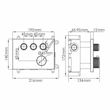 Dinkel 5858 Thermo Термостатический смеситель для ванны и душа Dinkel 5858 Thermo Термостатический смеситель для ванны и душа