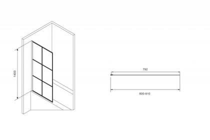 Шторка на ванну ABBER Immer Offen AG72080B