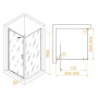 Душевой уголок  90* 90*195 RGW SV-135B (SV-05B + Z-050-2B) Квадрат/Чёрный/Прозрачное/8 мм (Easy)