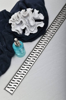 Душевой лоток 35 см Creto Zigzag CRE-350 ZH-P с решеткой, хром Душевой лоток 35 см Creto Zigzag CRE-350 ZH-P с решеткой, хром