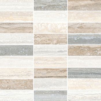 Мозайка K9456508R001VTE0 Travertini микс (3х10) 28,5х29,7 (1уп/10шт), шт