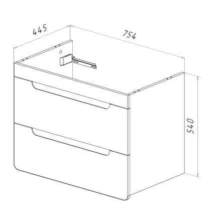 Тумба Lemark OLIVIA 80см под 1 раковину, подвесная, 2 ящика, цвет корпуса: Дуб кантри, цвет фасада: Белый глянец Тумба Lemark OLIVIA 80см под 1 раковину, подвесная, 2 ящика, цвет корпуса: Дуб кантри, цвет фасада: Белый глянец