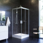 W90UG-403-090MT Душевая кабина Gem Square Slide 90x90 стекло прозрачное, профиль матовый Хром, без п W90UG-403-090MT Душевая кабина Gem Square Slide 90x90 стекло прозрачное, профиль матовый Хром, без п