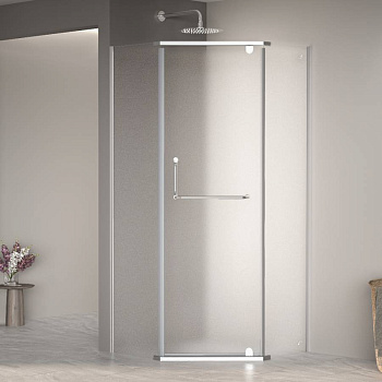 Душевой уголок  80*80*195 RGW PA-081 Трапеция/Хром/Матовое/6 мм (Easy)