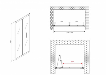 Душевая дверь ABBER Sonnenstrand AG07110