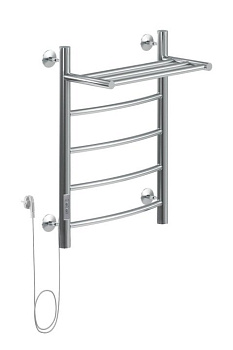 Полотенцесушитель электрический Aquanet Romeo 60х50 Тэн слева, с полкой
