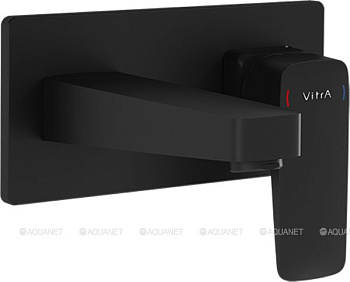 Встроенный смеситель Root Square для раковины, настенный, матовый черный