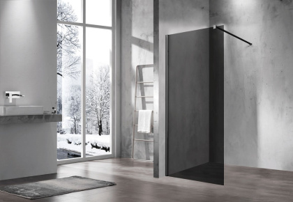 Душевая перегородка Walk-In VSW-1H900CGB, 900*2000, черный матовый, стекло тонированное Душевая перегородка Walk-In VSW-1H900CGB, 900*2000, черный матовый, стекло тонированное