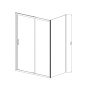 Душевой уголок Alpha VSR-3AL9011CLB, 1100*900, черный, стекло прозрачное