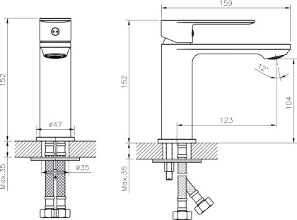 Смеситель для умывальника RUSH Luson (LU1630-11) Смеситель для умывальника RUSH Luson (LU1630-11)