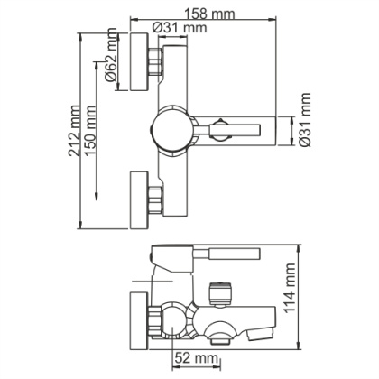 Main 4101 Смеситель для ванны с коротким изливом Wasserkraft Main 4101 Смеситель для ванны с коротким изливом Wasserkraft