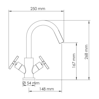 Weser 7803 Смеситель для раковины Wasserkraft