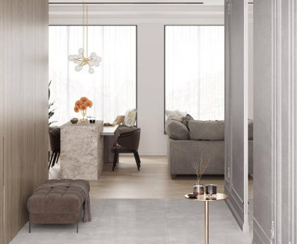 Керамогранит K41_8 Tuscandy Light Grey серый (80смх80смх9мм) (3шт_1,92м2) лаппатированный, м2