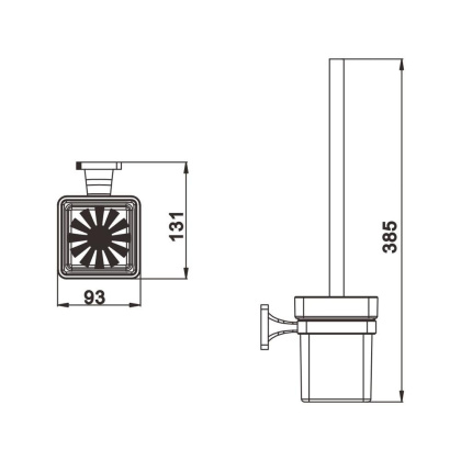 Ершик для унитаза матовой черный , RG1500H Rose, Черный Ершик для унитаза матовой черный , RG1500H Rose, Черный