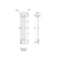 Полотенцесушитель электрический Point Фрея PN20728B П2 140x800 диммер слева, черный Полотенцесушитель электрический Point Фрея PN20728B П2 140x800 диммер слева, черный