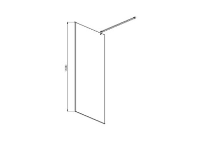 AQ WIW 10020CH Душевая перегородка Walk in с держателем 1000x2000 профиль хром, стекло прозрачное (старый артикул AQNAR6310-100) AQ WIW 10020CH Душевая перегородка Walk in с держателем 1000x2000 профиль хром, стекло прозрачное (старый артикул AQNAR6310-100)