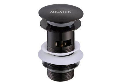 Сливной набор для раковины AQUATEK, матовый черный AQ6001MB  Сливной набор для раковины AQUATEK, матовый черный AQ6001MB