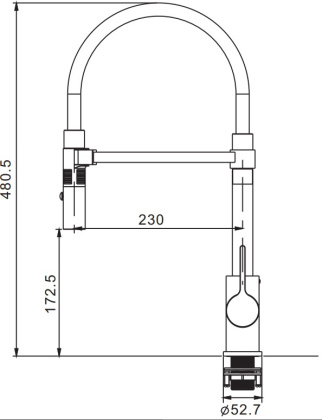 Смеситель для кухни, латунь R133C
