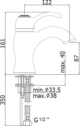 Смеситель для раковины Paffoni Flavia FA071CR