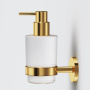 Стеклянный диспенсер для жидкого мыла с настенным держателем, золото A85A36999
