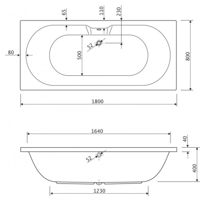 Передняя панель для акриловой ванны с комплектом крепежа для установки на каркасе EMP-170-F-SCR-W37