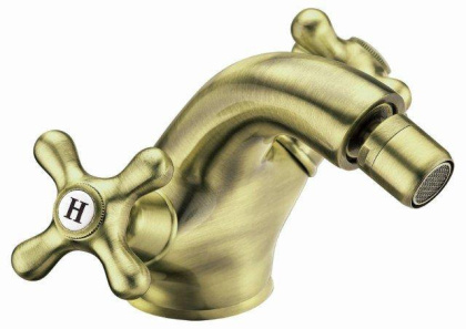 RETRO-C-BS1-03 Смеситель на биде с донным клапаном, золото