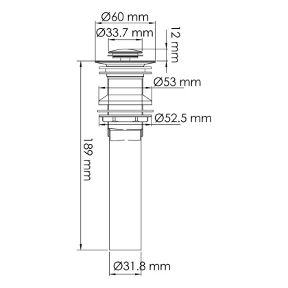  A249 Донный клапан Push-up Wasserkraft