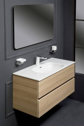 Тумба без раковины Vallessi 100*46cm LIGHT OAK мат. 2 полки 837-100-L Boheme