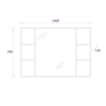 Шкаф-зеркало Onika Тимбер 100 дуб сонома, универсальный