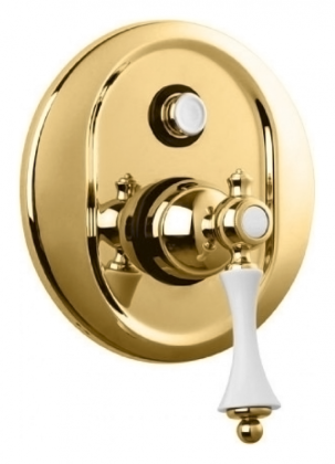 MARGOT-VDIM-03/24-M Встраиваемый однорычажный смеситель для душа с переключателем, золото