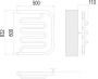 Полотенцесушитель Terminus Фокстрот-Лиана (1")  600х500