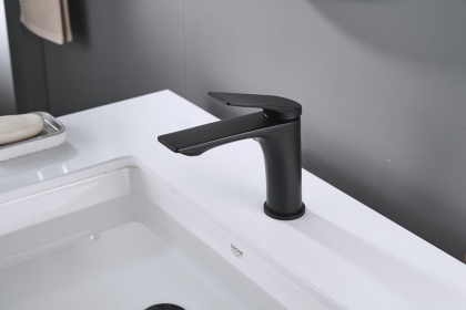 Смеситель для раковины латунь, черный S9101H Смеситель для раковины латунь, черный S9101H